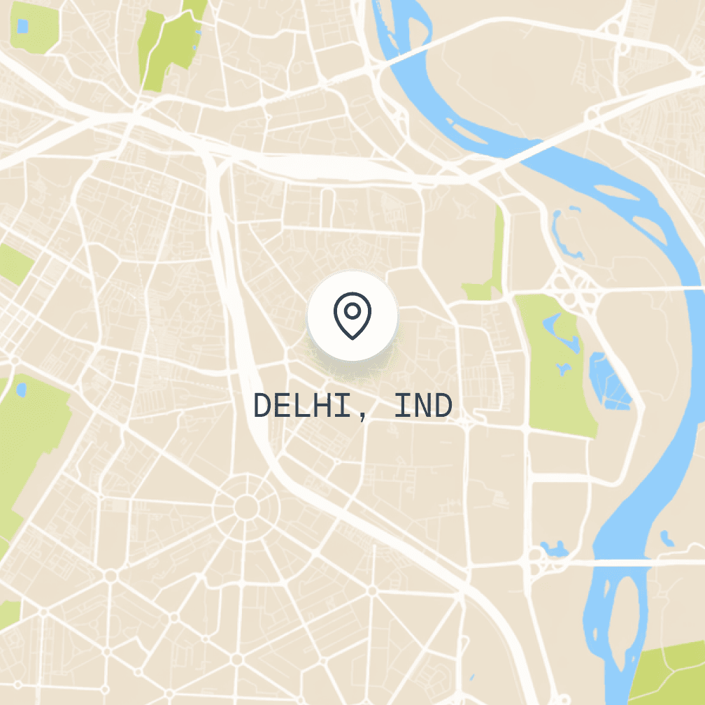 Map of Delhi, India
